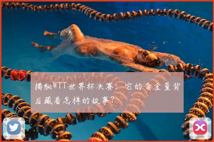 揭秘WTT世界杯决赛：它的含金量背后藏着怎样的故事？